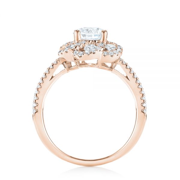 14k Rose Gold 14k Rose Gold Diamond Engagement Ring - Front View -  103678