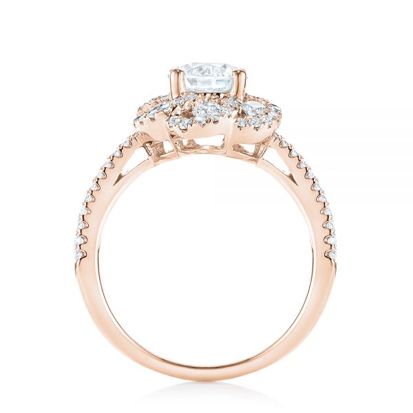 14k Rose Gold 14k Rose Gold Diamond Engagement Ring - Front View -  103678