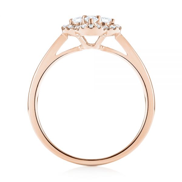 18k Rose Gold 18k Rose Gold Diamond Engagement Ring - Front View -  103683