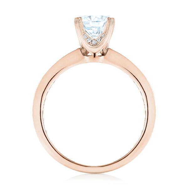 18k Rose Gold 18k Rose Gold Diamond Engagement Ring - Front View -  103832