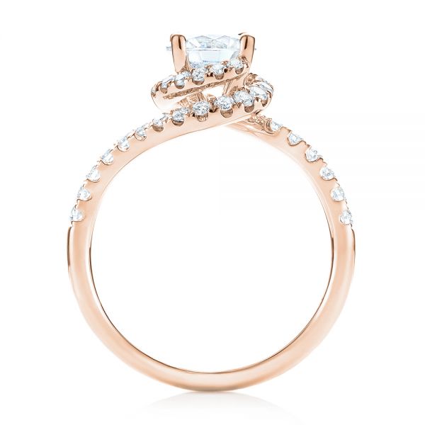 18k Rose Gold 18k Rose Gold Diamond Engagement Ring - Front View -  103833