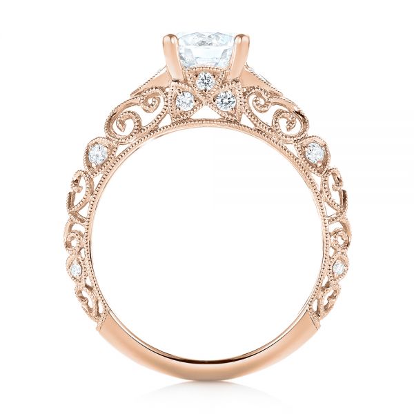 14k Rose Gold 14k Rose Gold Diamond Engagement Ring - Front View - 103901