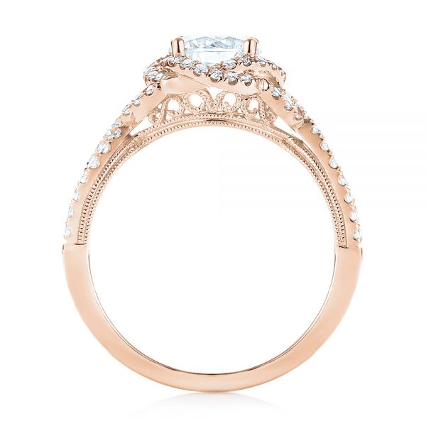 14k Rose Gold 14k Rose Gold Diamond Engagement Ring - Front View - 103903