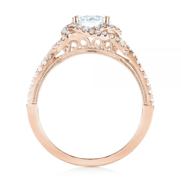 18k Rose Gold 18k Rose Gold Diamond Engagement Ring - Front View -  103903