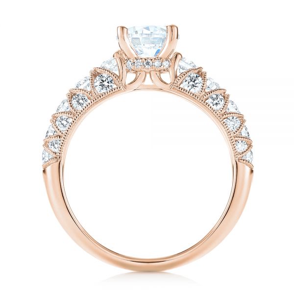 18k Rose Gold 18k Rose Gold Diamond Engagement Ring - Front View - 103905