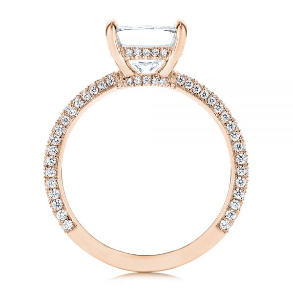 18k Rose Gold 18k Rose Gold Diamond Engagement Ring - Front View -  106439