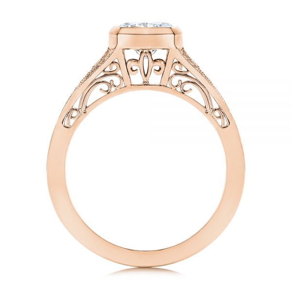14k Rose Gold 14k Rose Gold Diamond Engagement Ring - Front View -  106592