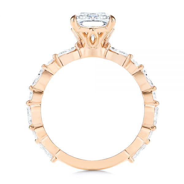 18k Rose Gold 18k Rose Gold Diamond Engagement Ring - Front View -  106640