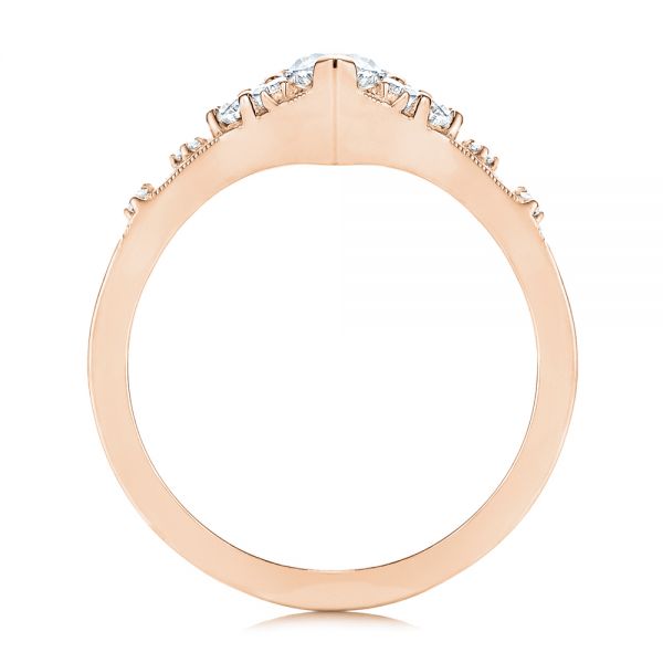 18k Rose Gold 18k Rose Gold Diamond Engagement Ring - Front View -  106659