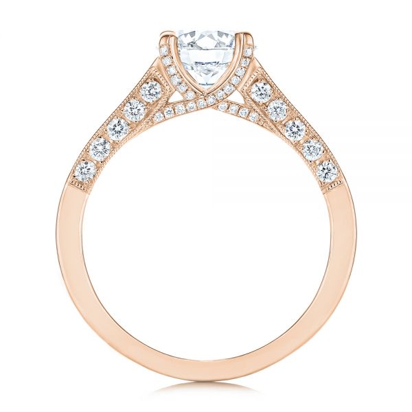 14k Rose Gold 14k Rose Gold Diamond Engagement Ring - Front View - 106664