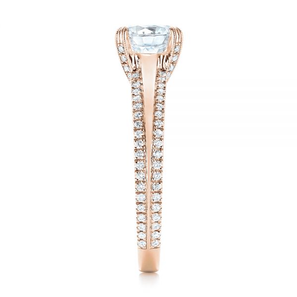 14k Rose Gold 14k Rose Gold Diamond Engagement Ring - Side View - 103078