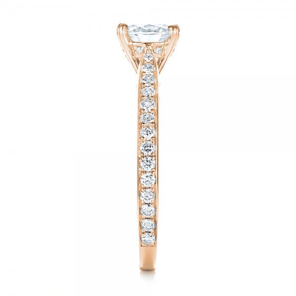 14k Rose Gold 14k Rose Gold Diamond Engagement Ring - Side View -  103086