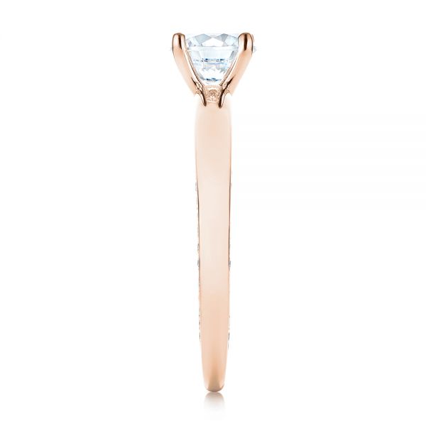 14k Rose Gold 14k Rose Gold Diamond Engagement Ring - Side View -  103087