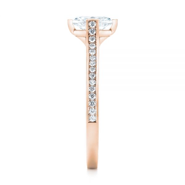 14k Rose Gold 14k Rose Gold Diamond Engagement Ring - Side View -  103266