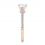 18k Rose Gold 18k Rose Gold Diamond Engagement Ring - Side View -  103713 - Thumbnail