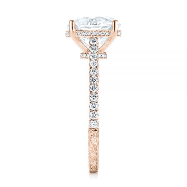 14k Rose Gold 14k Rose Gold Diamond Engagement Ring - Side View -  103714