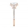 18k Rose Gold 18k Rose Gold Diamond Engagement Ring - Side View -  103714 - Thumbnail