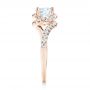 18k Rose Gold 18k Rose Gold Diamond Engagement Ring - Side View -  103833 - Thumbnail