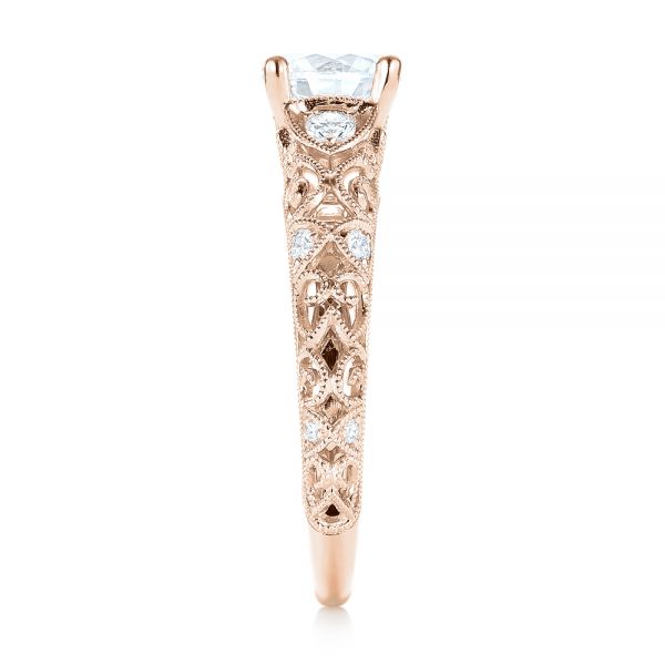 14k Rose Gold 14k Rose Gold Diamond Engagement Ring - Side View - 103901
