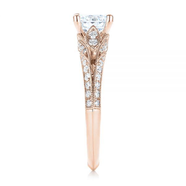 14k Rose Gold 14k Rose Gold Diamond Engagement Ring - Side View - 103902