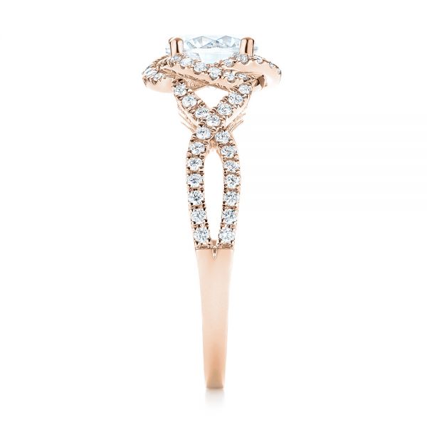 14k Rose Gold 14k Rose Gold Diamond Engagement Ring - Side View -  103903