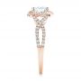 18k Rose Gold 18k Rose Gold Diamond Engagement Ring - Side View -  103903 - Thumbnail