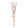 18k Rose Gold 18k Rose Gold Diamond Engagement Ring - Side View -  103905 - Thumbnail