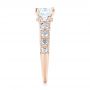 18k Rose Gold 18k Rose Gold Diamond Engagement Ring - Side View -  103905 - Thumbnail