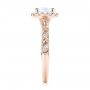 18k Rose Gold 18k Rose Gold Diamond Engagement Ring - Side View -  103908 - Thumbnail