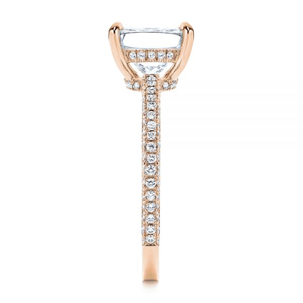 14k Rose Gold 14k Rose Gold Diamond Engagement Ring - Side View - 106439