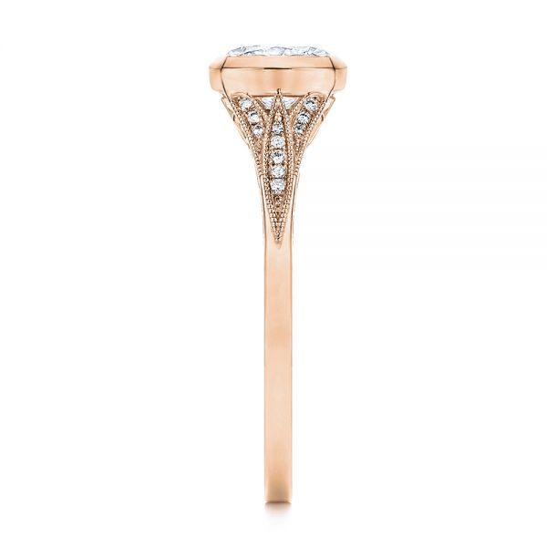 14k Rose Gold 14k Rose Gold Diamond Engagement Ring - Side View - 106592