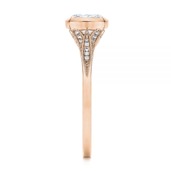 14k Rose Gold 14k Rose Gold Diamond Engagement Ring - Side View -  106592