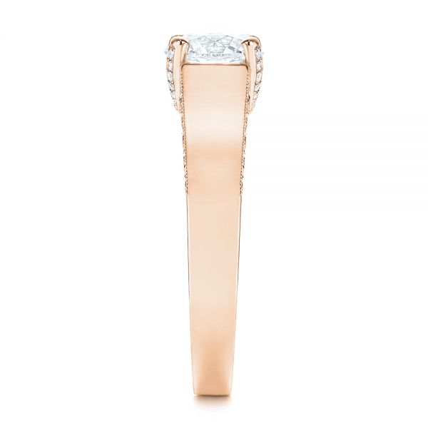 18k Rose Gold 18k Rose Gold Diamond Engagement Ring - Side View -  106664