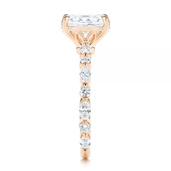 14k Rose Gold 14k Rose Gold Diamond Engagement Ring - Side View -  106727