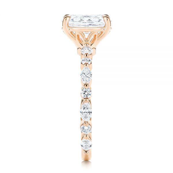 14k Rose Gold 14k Rose Gold Diamond Engagement Ring - Side View - 106727