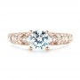 18k Rose Gold 18k Rose Gold Diamond Engagement Ring - Top View -  103063 - Thumbnail