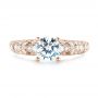 14k Rose Gold 14k Rose Gold Diamond Engagement Ring - Top View -  103063 - Thumbnail