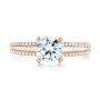 14k Rose Gold 14k Rose Gold Diamond Engagement Ring - Top View -  103078 - Thumbnail