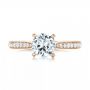18k Rose Gold 18k Rose Gold Diamond Engagement Ring - Top View -  103086 - Thumbnail