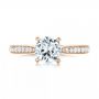 18k Rose Gold 18k Rose Gold Diamond Engagement Ring - Top View -  103086 - Thumbnail