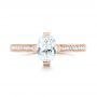 18k Rose Gold 18k Rose Gold Diamond Engagement Ring - Top View -  103266 - Thumbnail