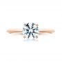 18k Rose Gold 18k Rose Gold Diamond Engagement Ring - Top View -  103319 - Thumbnail