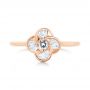 14k Rose Gold Diamond Engagement Ring - Top View -  103675 - Thumbnail