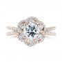 14k Rose Gold 14k Rose Gold Diamond Engagement Ring - Top View -  103678 - Thumbnail