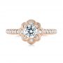 14k Rose Gold 14k Rose Gold Diamond Engagement Ring - Top View -  103680 - Thumbnail