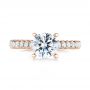 18k Rose Gold 18k Rose Gold Diamond Engagement Ring - Top View -  103682 - Thumbnail