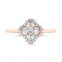 18k Rose Gold 18k Rose Gold Diamond Engagement Ring - Top View -  103683 - Thumbnail