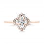 18k Rose Gold 18k Rose Gold Diamond Engagement Ring - Top View -  103683 - Thumbnail