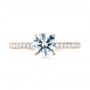 18k Rose Gold 18k Rose Gold Diamond Engagement Ring - Top View -  103713 - Thumbnail