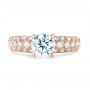 14k Rose Gold 14k Rose Gold Diamond Engagement Ring - Top View -  103836 - Thumbnail